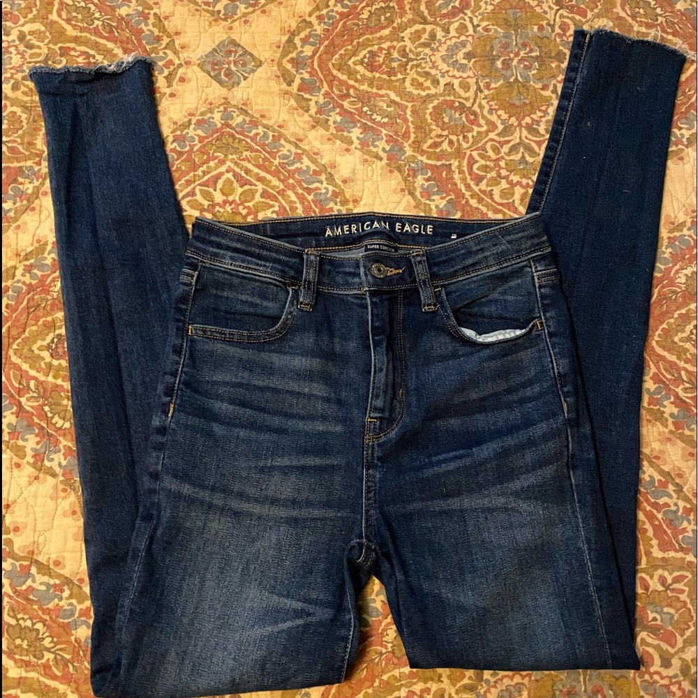American Eagle size 4 Super hi-rise jegging crop